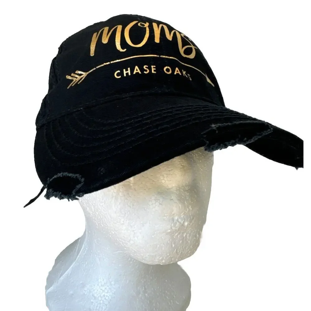 Moms Print Logo Cap Hat Gold Blue Fashion Headwear 100% Cotton